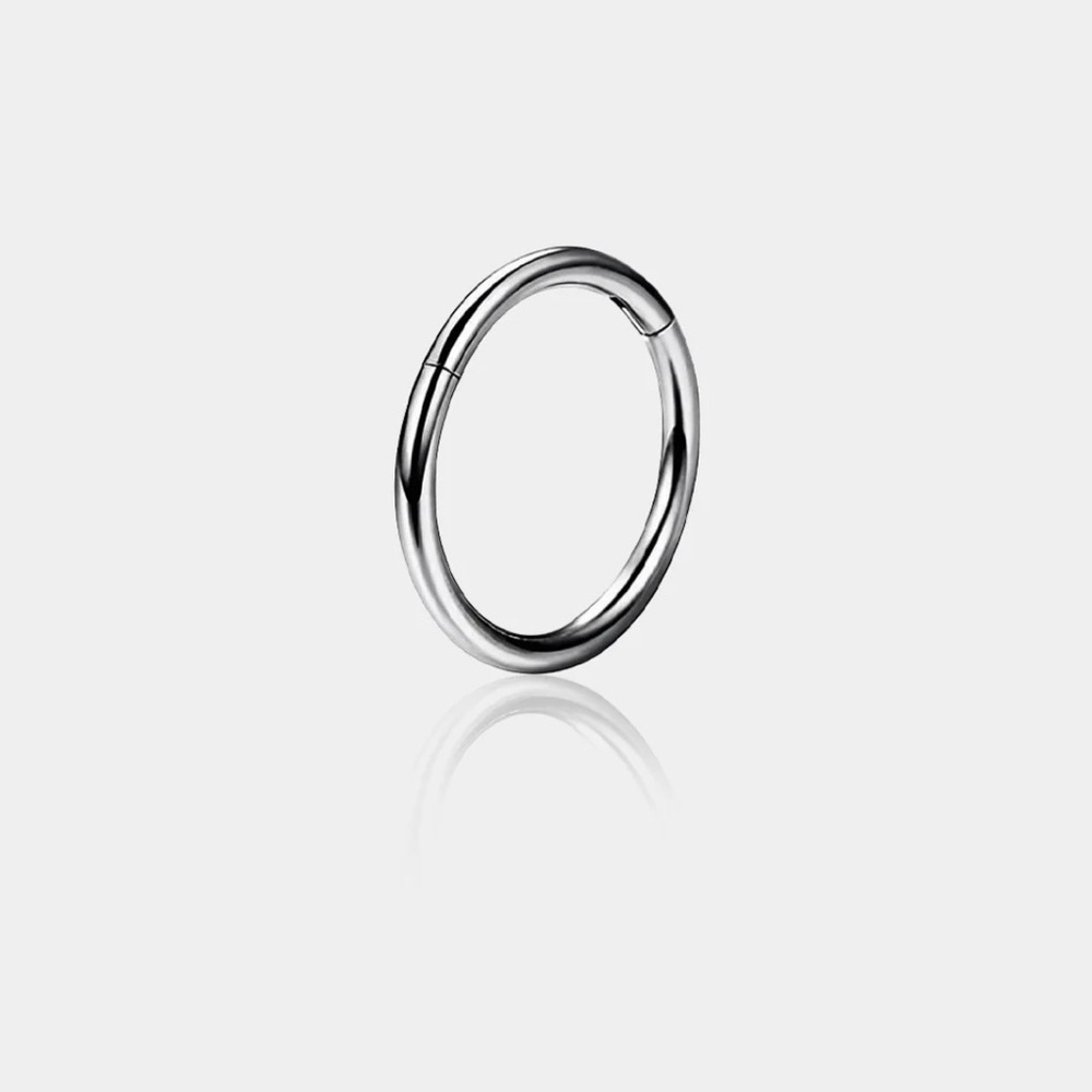 20g, 6mm Minimalist Hinged Hoop Ring, sterling silver